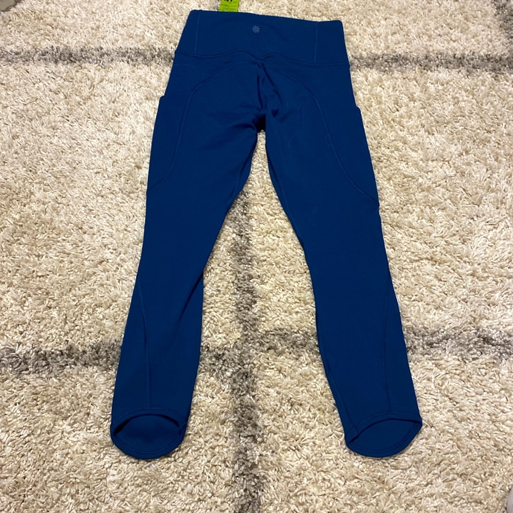 35 -Athleta All In Up For Anything 7/8 Leggings Size XS Teal -